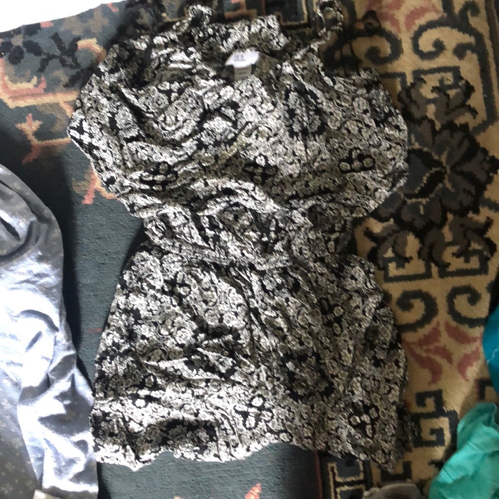 Black and white romper